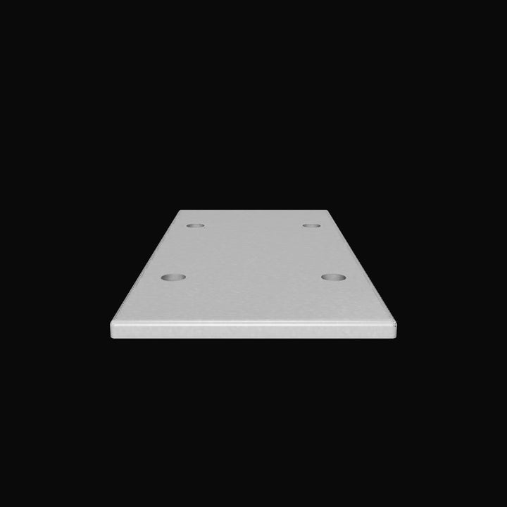 0167 3/8" 6" x 12" Rectangular Aluminum Grommet Pad - Interactive 3D Model
