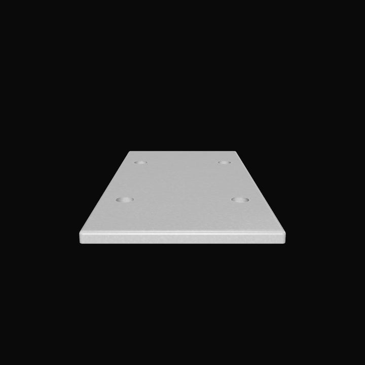 0168 3/8" 6" x 10" Rectangular Aluminum Grommet Pad - Interactive 3D Model