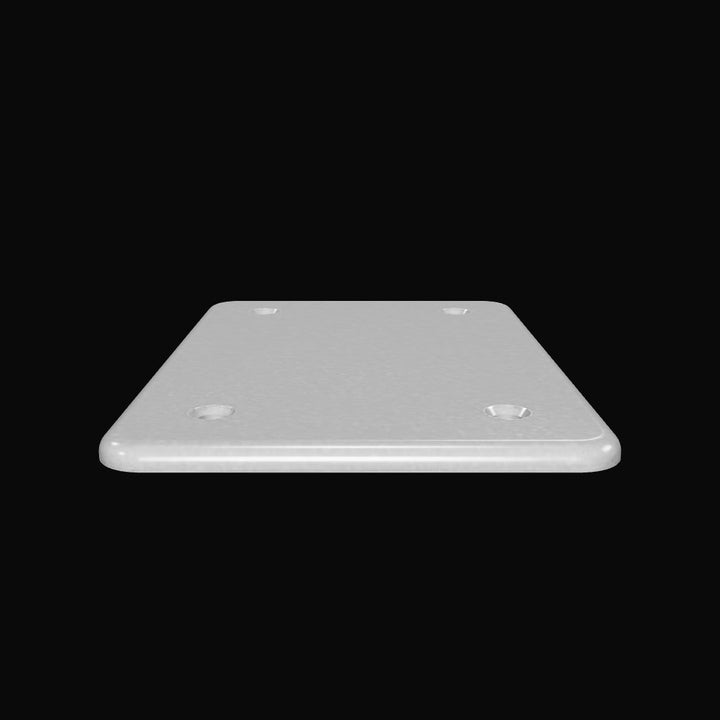 0178 1/4" 5" x 7" Rectangular Aluminum Countersunk Pad - Interactive 3D Model