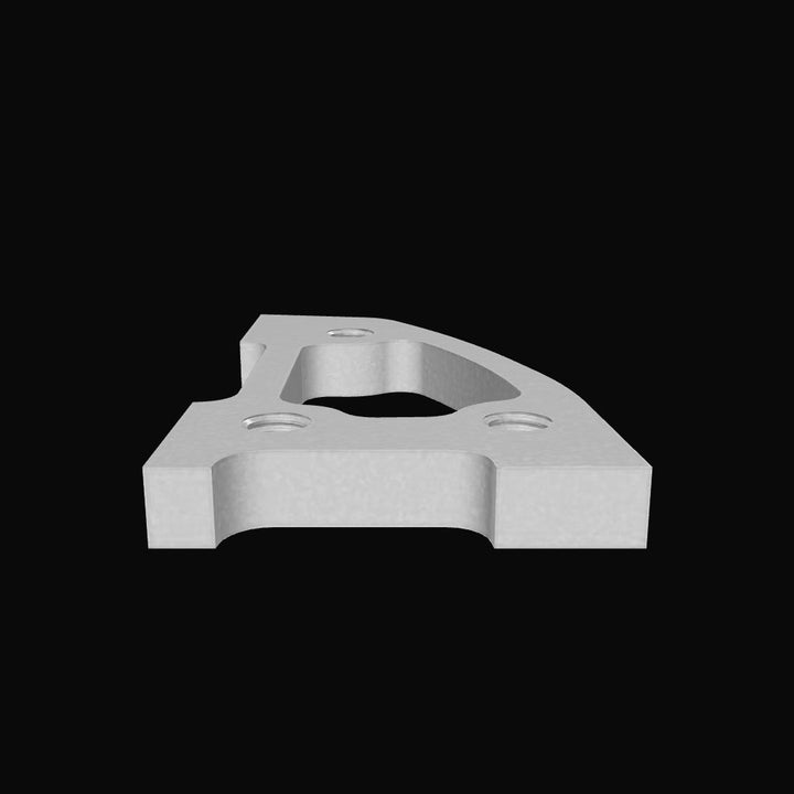 0021 1/2" 5" x 3.5" D-Pipe Aluminum Screw Pad - Interactive 3D Model