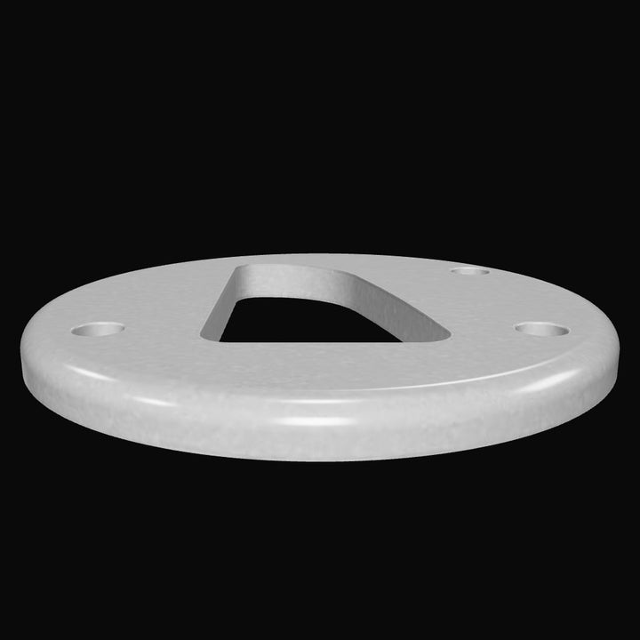 0059-R 3/8" 2.5" dia. D-Pipe Aluminum Grommet Pad - Interactive 3D Model