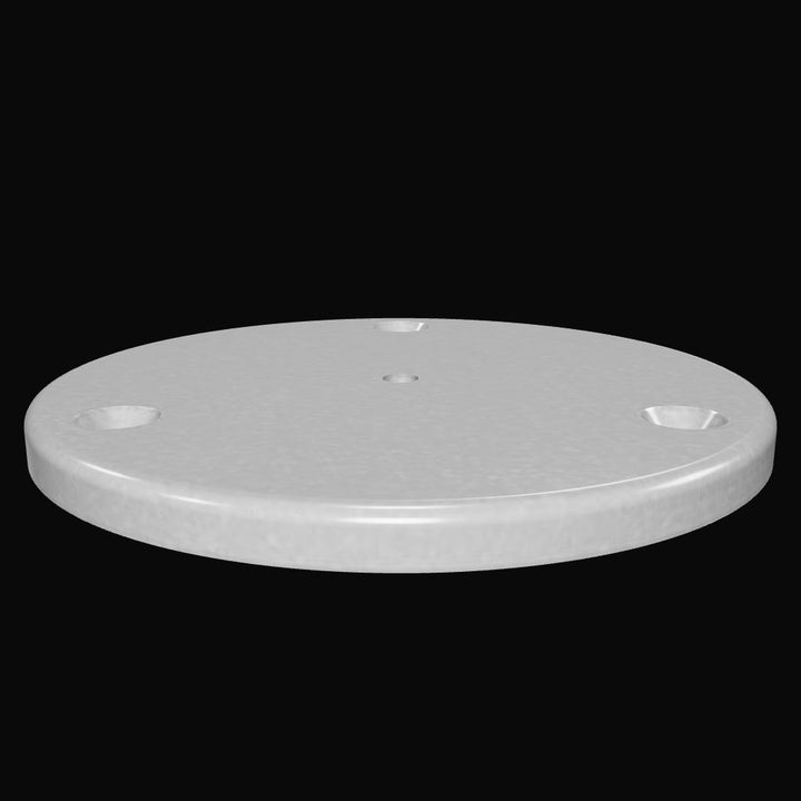 1011 3/8" Thick 6" OD Round Aluminum Countersunk Pad - Interactive 3D Model