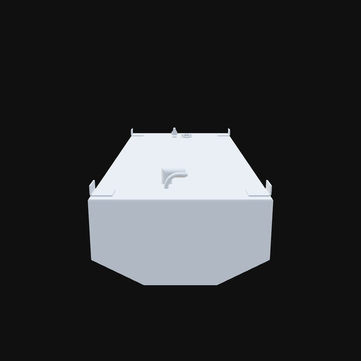 A 3D modal of a Century 1901 Bay Boat 2001 fuel tank with a 63-gallon capacity, built for durability, reliability, and optimal performance