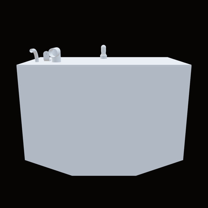 3D model of an OEM replacement fuel tank for a Competition 31 boat, featuring a substantial 329-gallon capacity. These fuel tanks are typically custom-fabricated from high-quality, marine-grade aluminum to meet original equipment manufacturer (OEM) specifications, ensuring a precise fit within the boat's hull structure. The tank would be equipped with all necessary standard fittings for fuel fill, venting, engine supply, and fuel level monitoring 