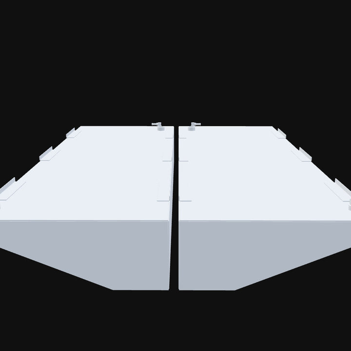 A 3D model of a Fountain 42 with integrated lighting on the port side, designed to enhance visibility and style for nighttime boating and offshore fishing
