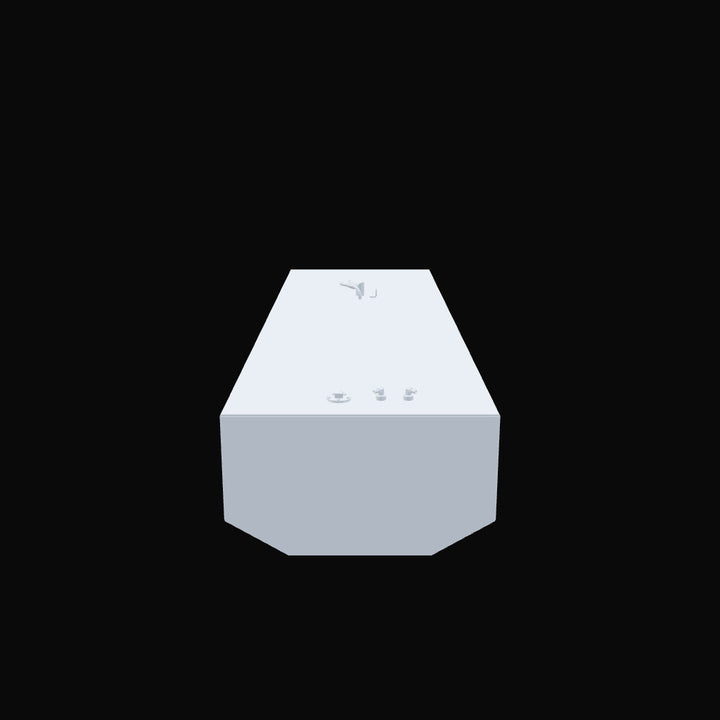 A gray fuel tank for the Pathfinder 23' Highside 2005, holding 183 gallons, with dimensions of 96 inches long, 29.5 inches wide, and 12 inches high. The tank features several ports on the top and a logo in the corner against a black background