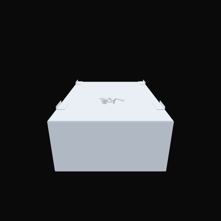 Label on a 120-gallon OEM replacement fuel tank for a Robalo 24' boat, manufactured by Welding World Inc. The label includes details such as part number, manufacturing date, materials, maximum test pressure, and safety warnings regarding fuel leakage