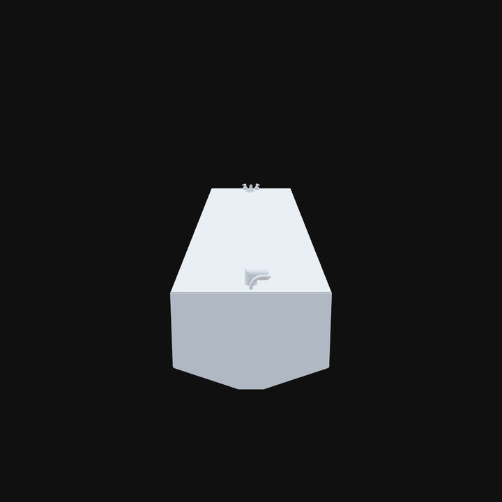 A 3D model of a Scarab 30 1999 fuel tank with 148-gallon capacity, built for reliable marine fuel storage