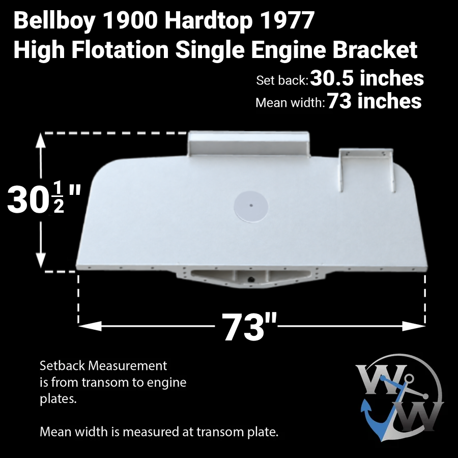 Bellboy 1900 Hardtop (1977) High Flotation Single Engine Bracket