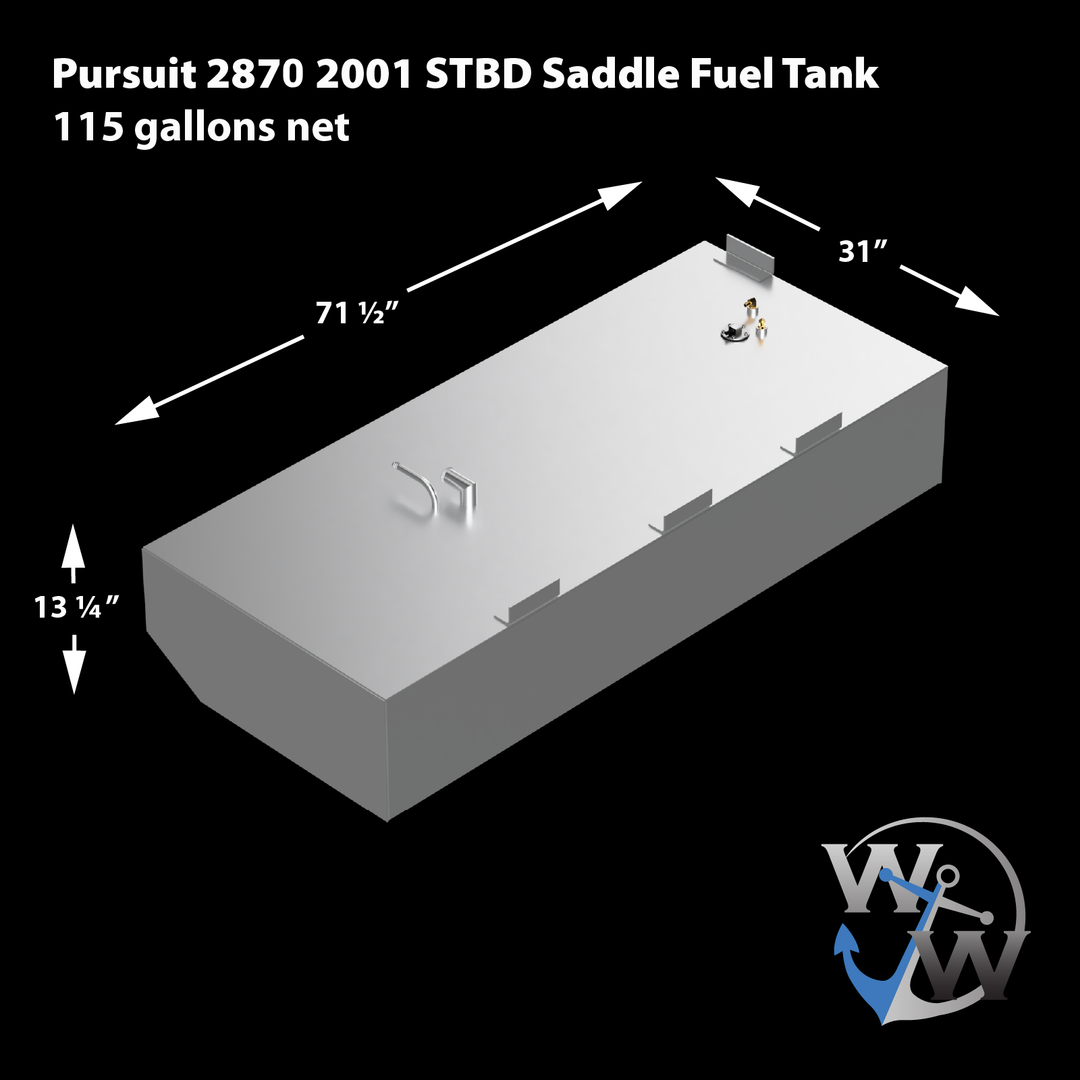 Pursuit 2870 WA 2001  Saddle Fuel Tank Combo (2-tanks) | OEM Replacement - Welding World, Inc.