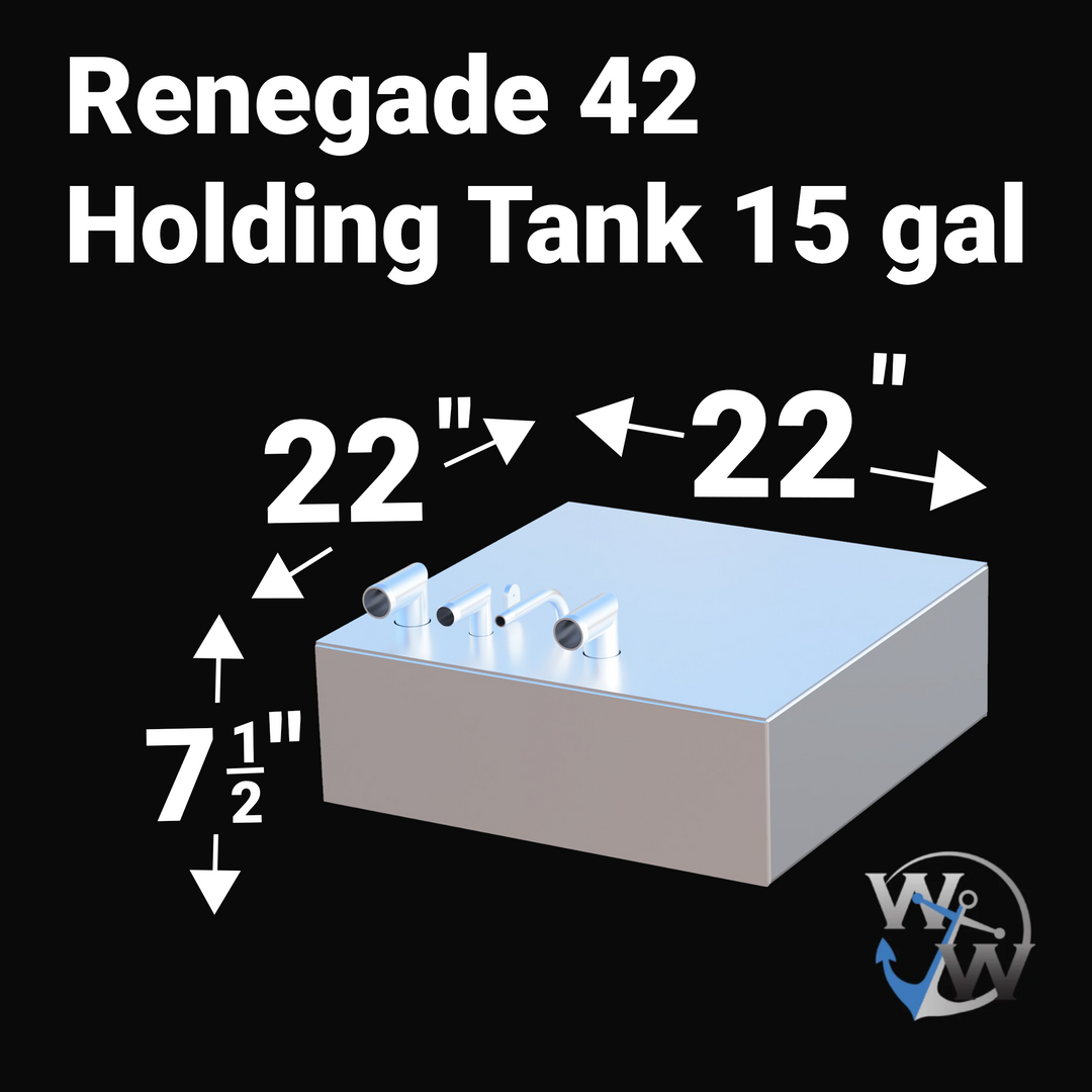 Renegade 42 - 3 Tank Combo - Fuel Tank (416 gal) Water (36 gal) and Hoding Tank (15 gal) | OEM Replacement - Welding World, Inc.