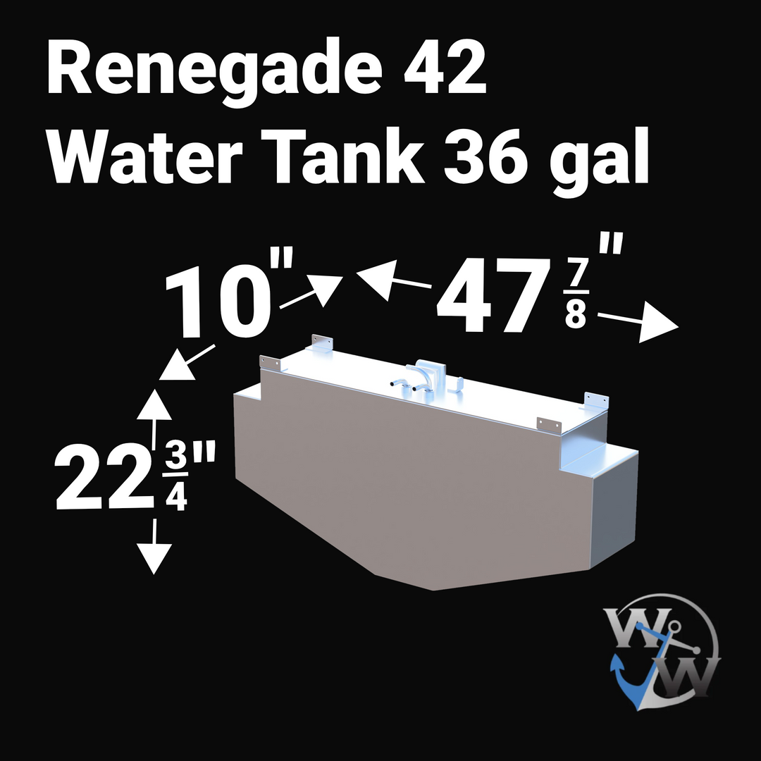 Renegade 42 - 3 Tank Combo - Fuel Tank (416 gal) Water (36 gal) and Hoding Tank (15 gal) | OEM Replacement - Welding World, Inc.