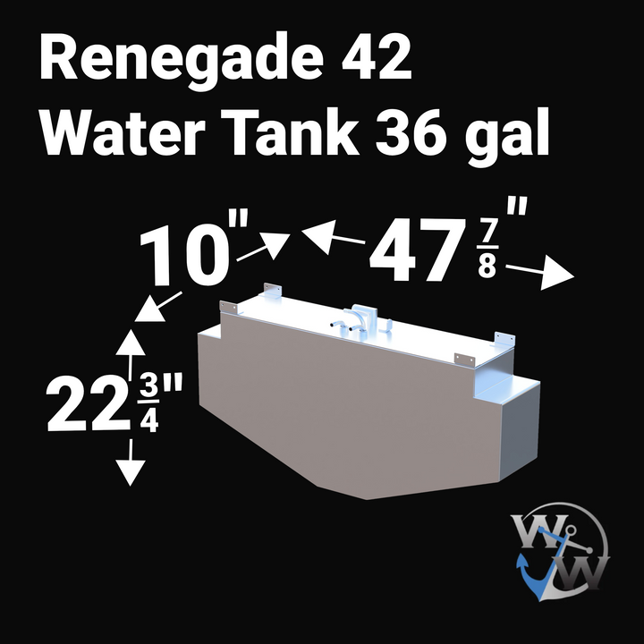 Renegade 42 - 3 Tank Combo - Fuel Tank (416 gal) Water (36 gal) and Hoding Tank (15 gal) | OEM Replacement - Welding World, Inc.