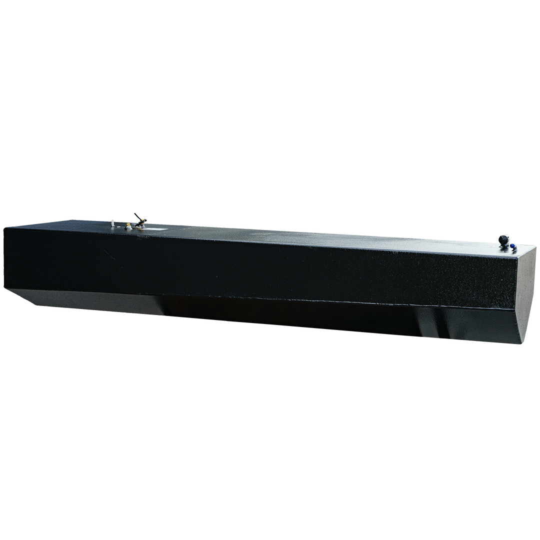 OEM replacement belly fuel tank for a 1998-1999 SeaCraft 23' boat, featuring a sleek black design and a capacity of 147 gallons