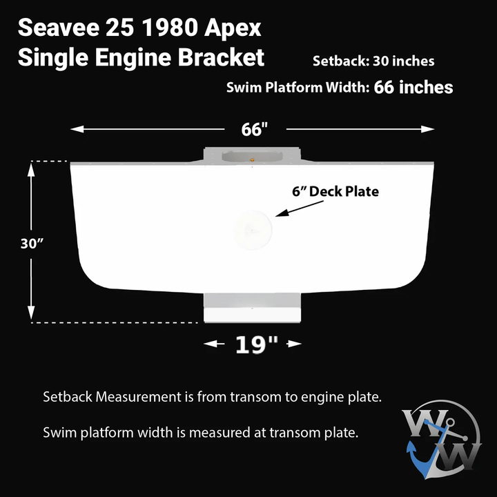 Seavee 25 1980 Apex Single Engine Bracket - Welding World, Inc.