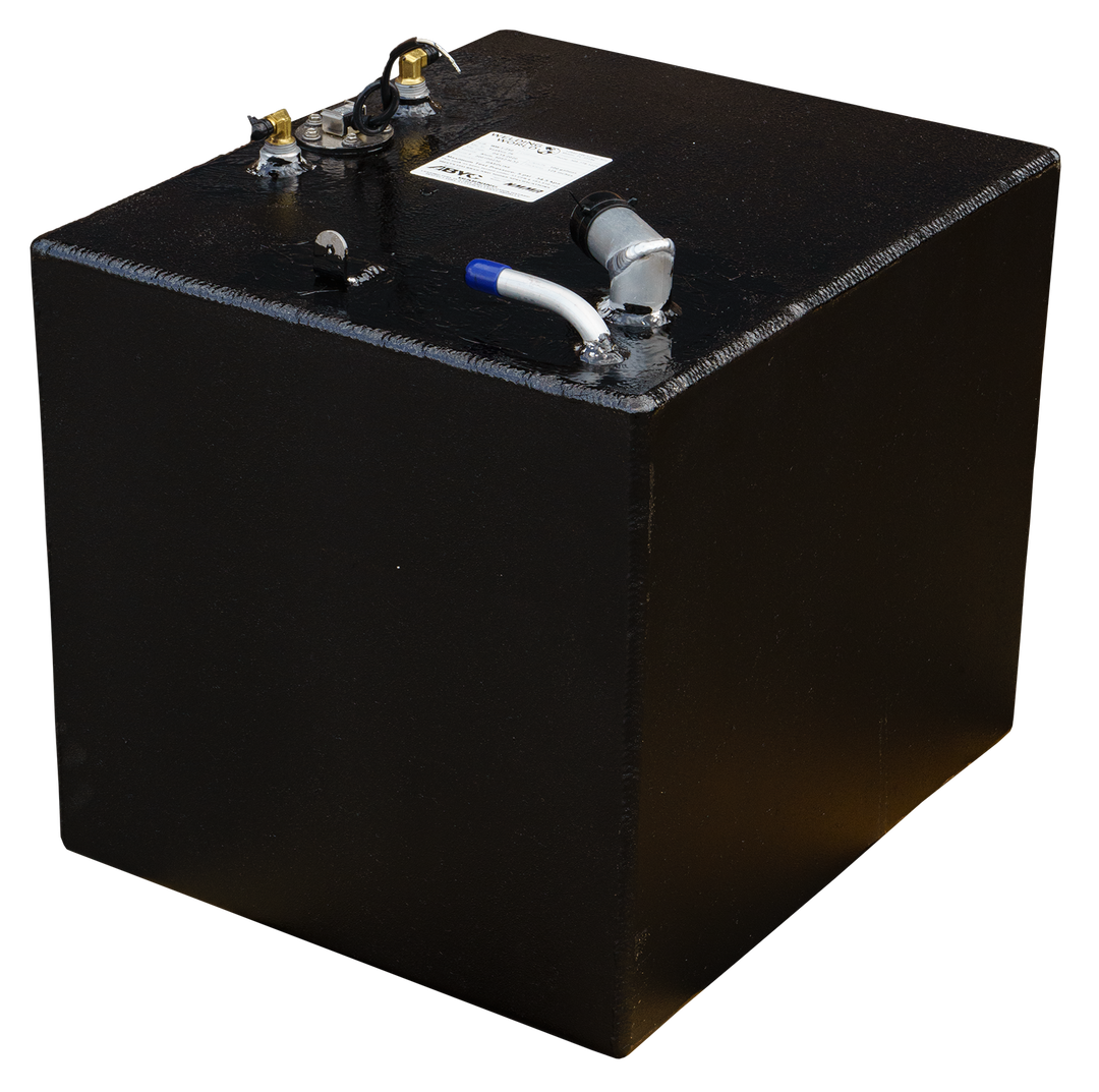 OEM replacement fuel tank kit for SeaVee 26' boat, featuring a dual-tank combo with capacities of 100 gallons and 33 gallons, designed for efficient fuel storage and easy installation