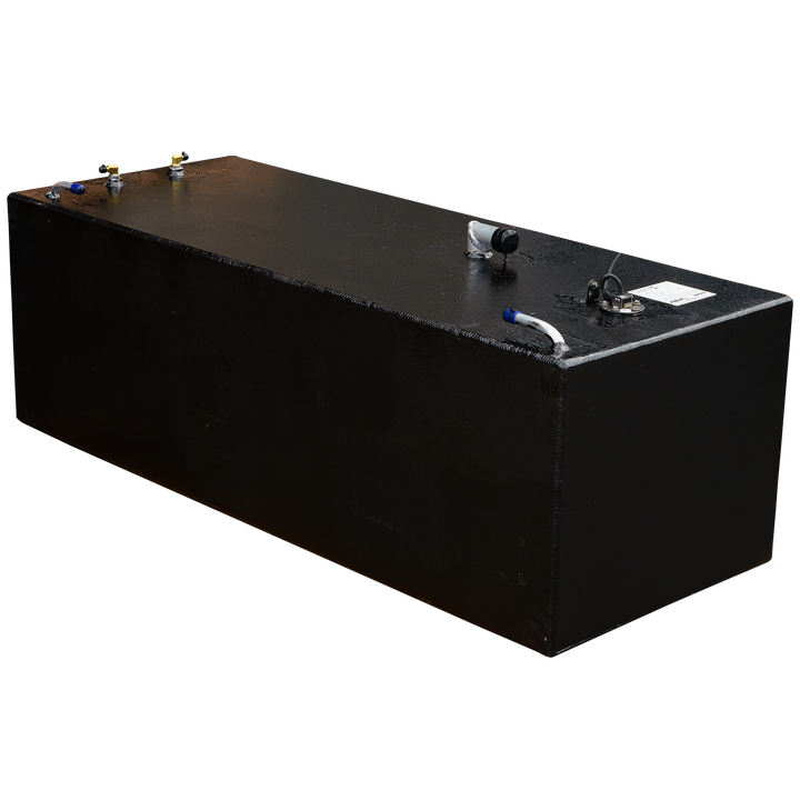 OEM replacement fuel tank kit for SeaVee 26' boat, featuring a dual-tank combo with capacities of 100 gallons and 33 gallons, designed for efficient fuel storage and easy installation