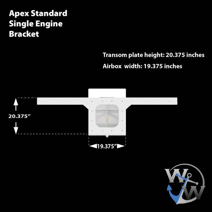 Standard Apex Single Engine 11° Transom Bracket - Welding World, Inc.
