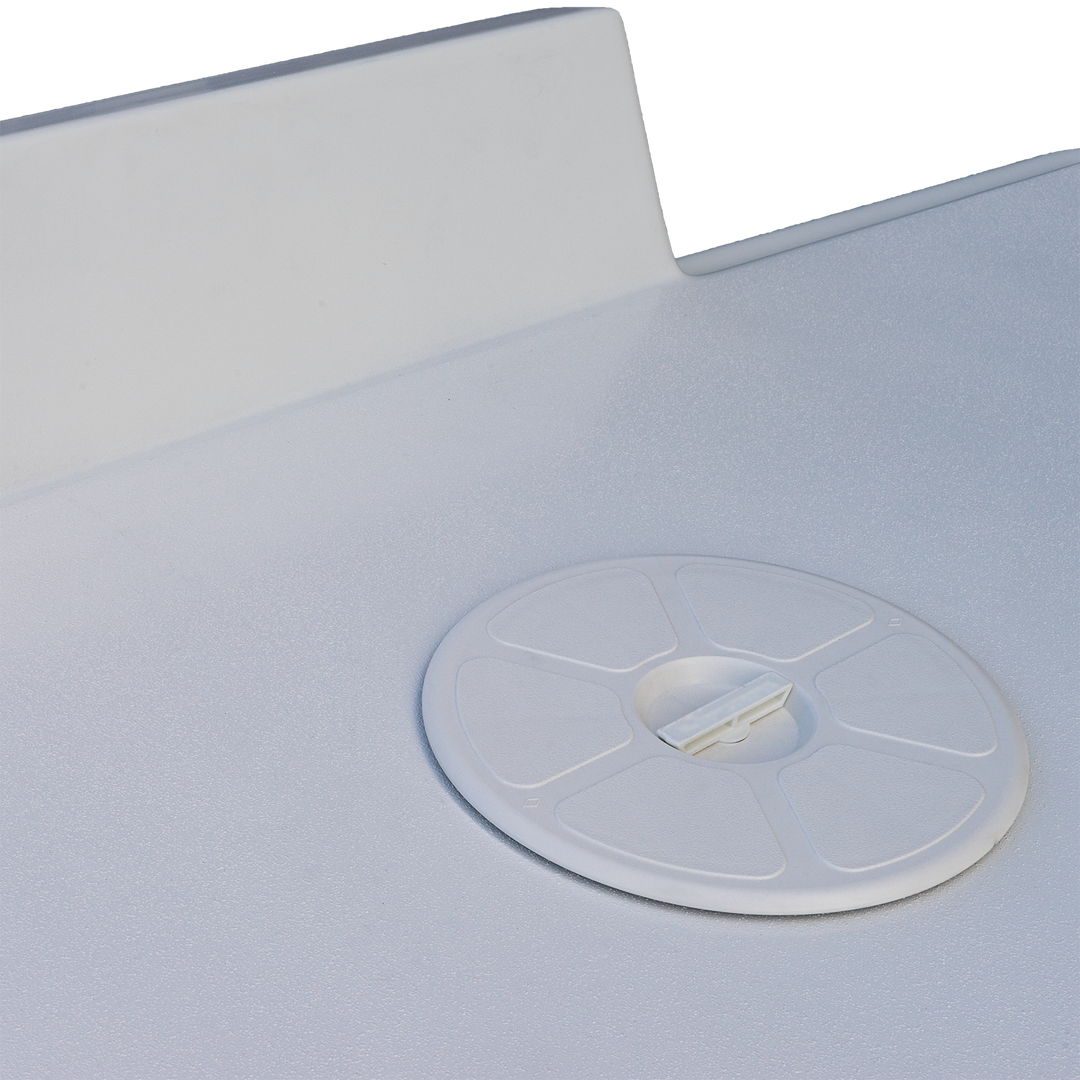 A close-up view of a standard high flotation single outboard engine bracket designed for a 16° transom, featuring a circular mounting plate and a flat surface for secure attachment. The image has a transparent background, emphasizing the bracket's design and structure