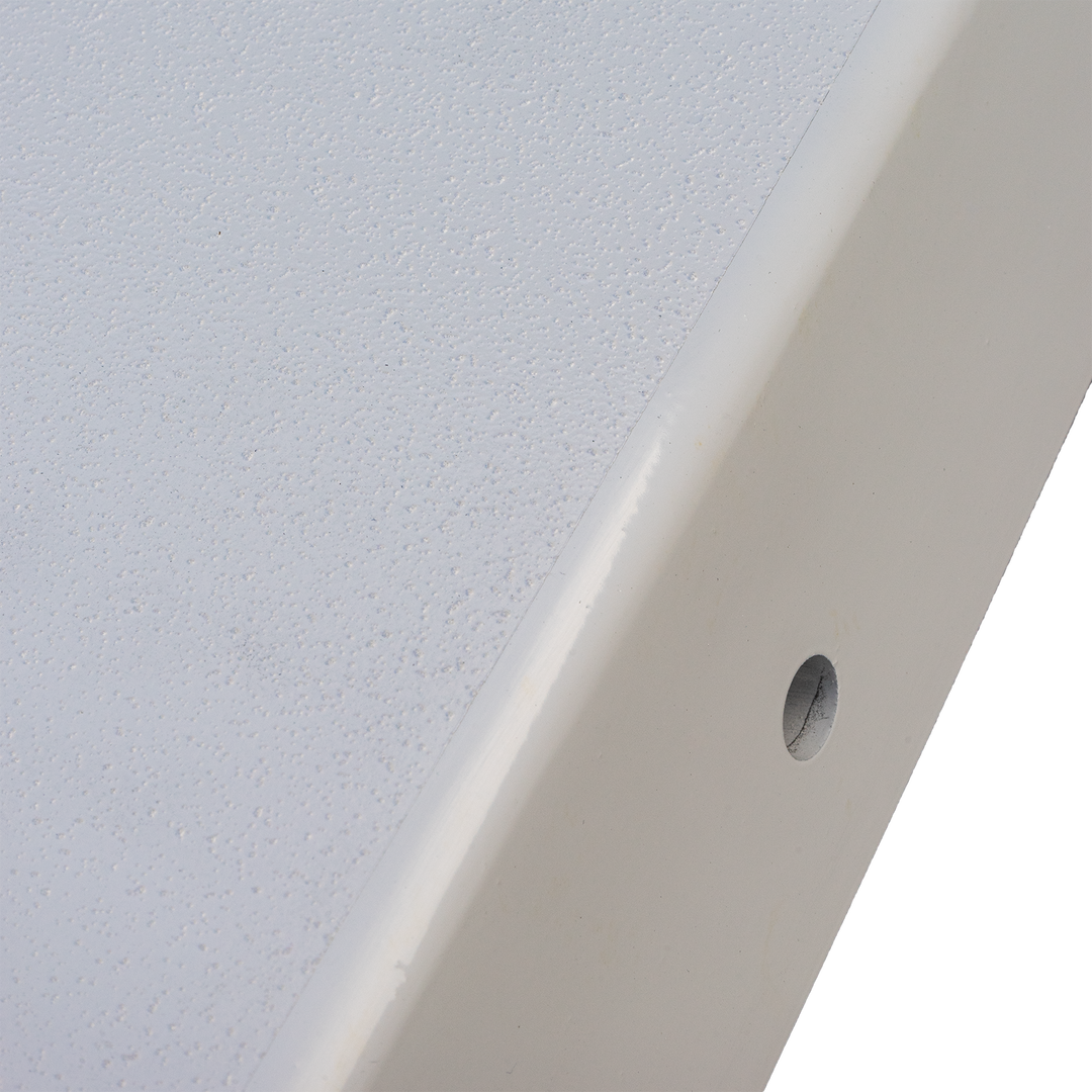 A standard high flotation single outboard engine bracket designed for a 16° transom, featuring a sleek, white surface with a circular hole for mounting. The background is a mix of white and transparent areas, emphasizing the bracket's design