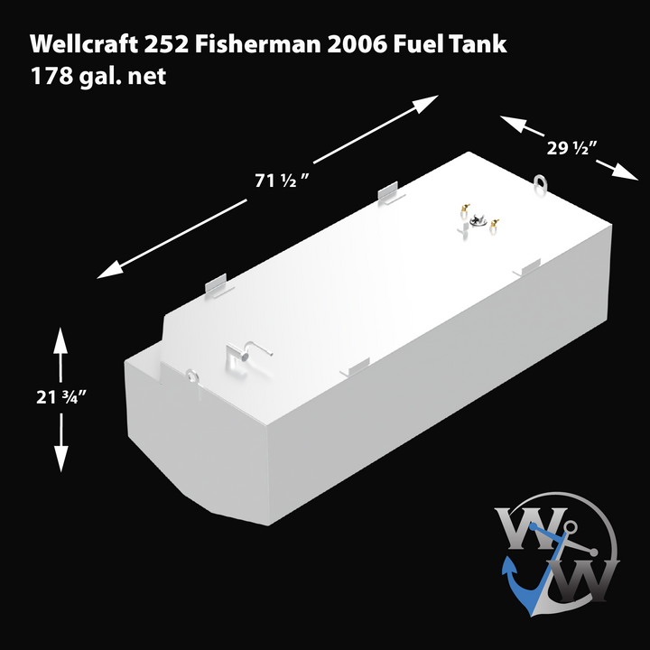 Grady-White 257 Advance 2004 - 151 gal. Tanque de combustible de repuesto OEM