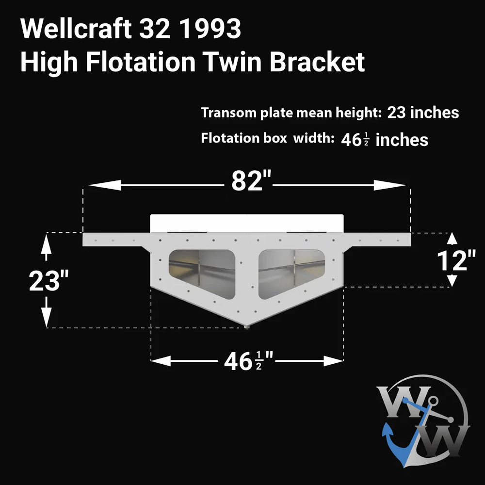 Wellcraft 32 (1993) High Flotation Twin Engine Bracket - Welding World, Inc.