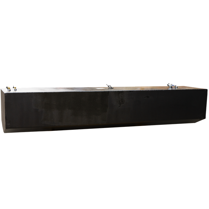 OEM replacement fuel tank kit for SeaVee 26' boat, featuring a dual-tank combo with capacities of 100 gallons and 33 gallons, shown in a sleek black design