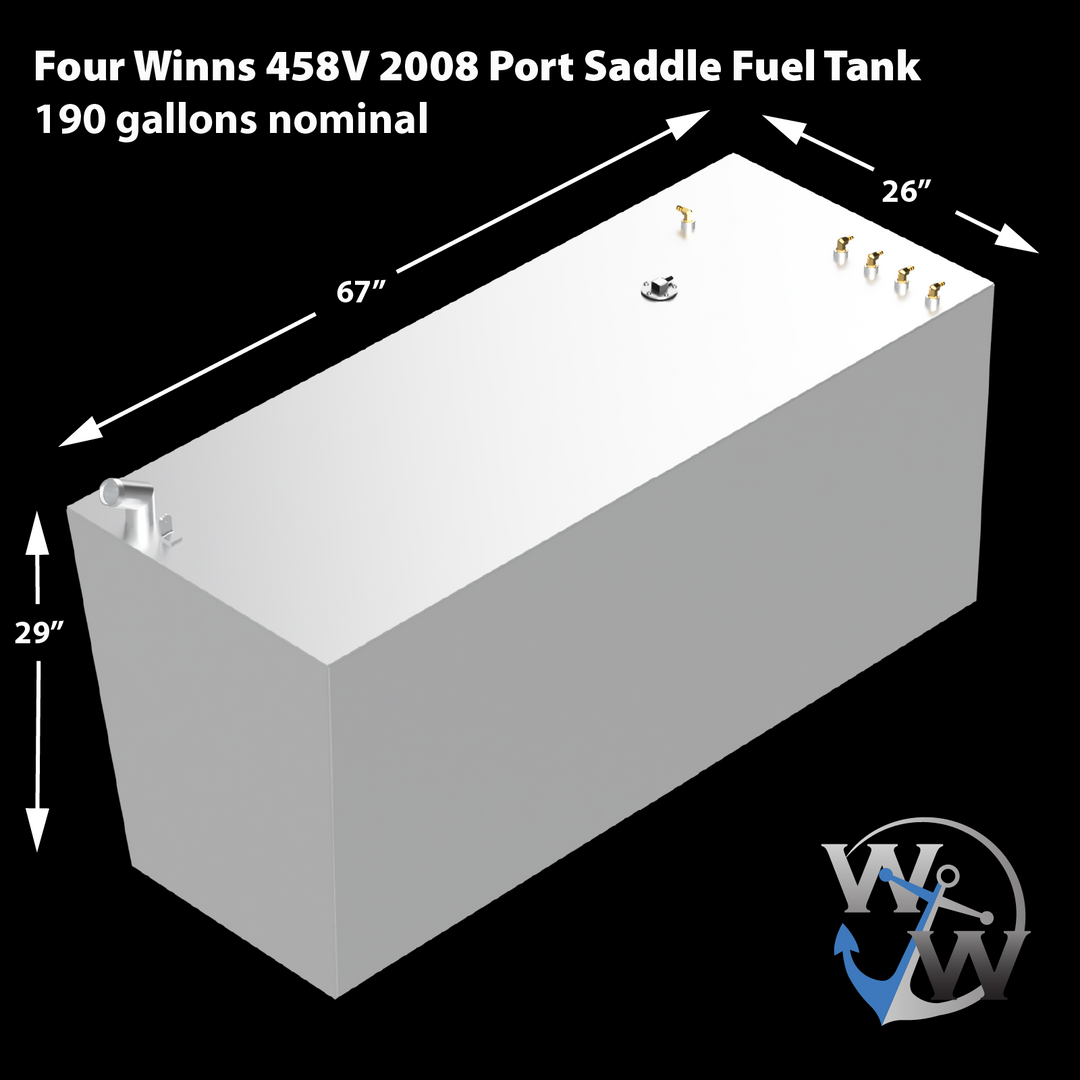 Four Winns 458V 2008 Diesel Saddle Tanks Combo (2 x 190 gal.)