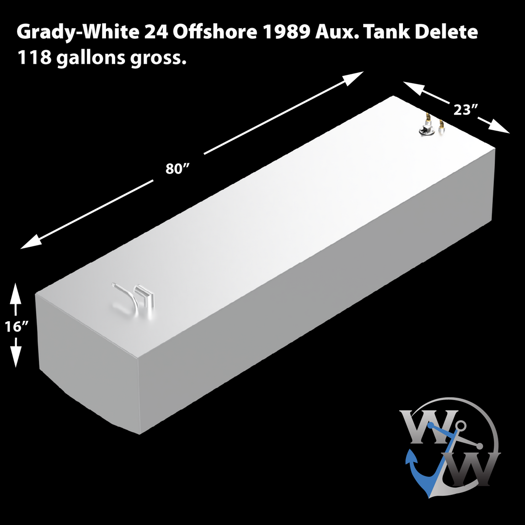 Grady-White 24' Offshore 1989 - 118 gal. Aux. Tank Delete Modified Fuel Tank