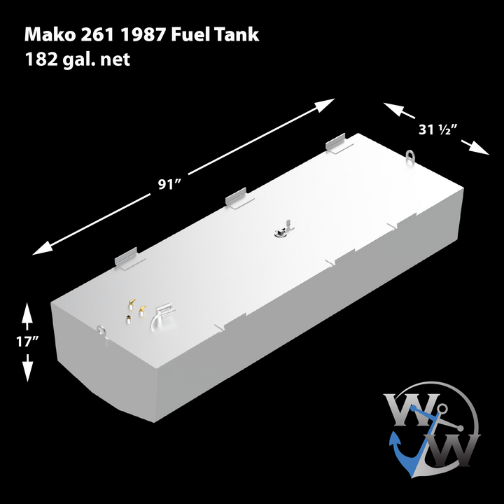 Mako 261 Modified Version - Fuel (182 gal.) + Water (23 gal.) Tanks Combo