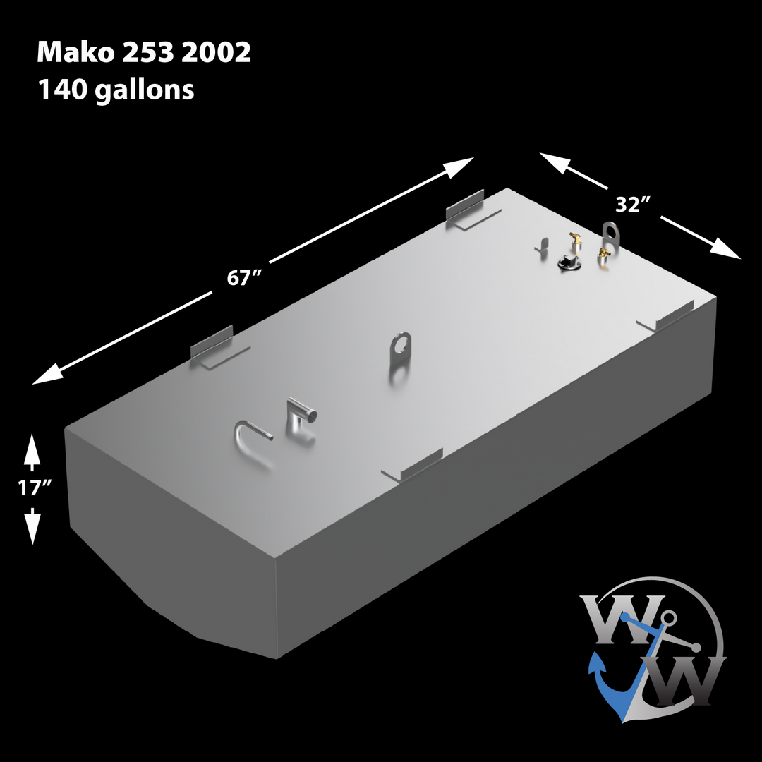 Mako 253 Walkaround 2002 - 140 gal. OEM Replacement Belly Fuel Tank