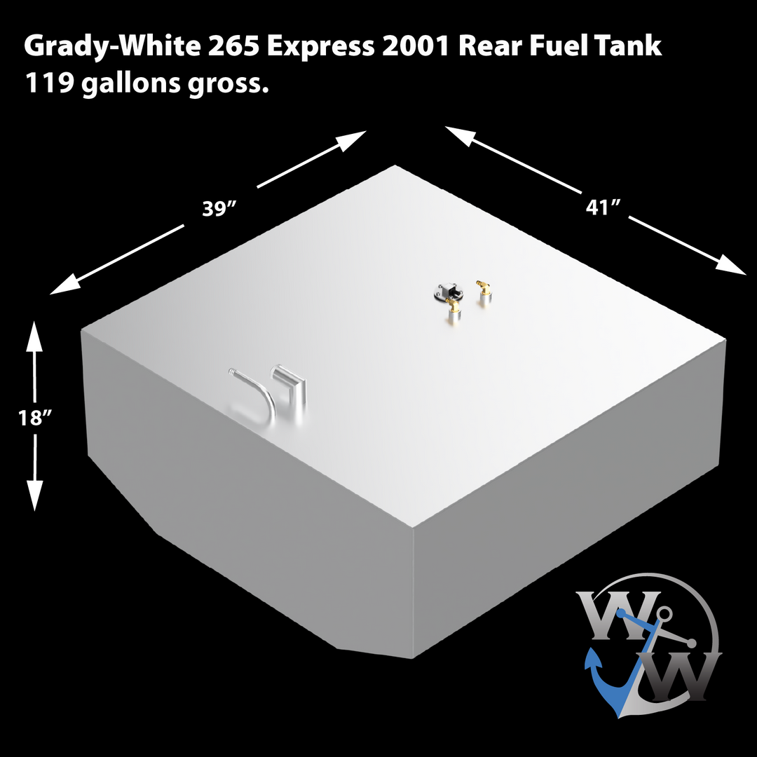 Grady-White 265 Express 2001 OEM Replacement Tandem Fuel Tank Combo Kit (119 + 128 gal.)