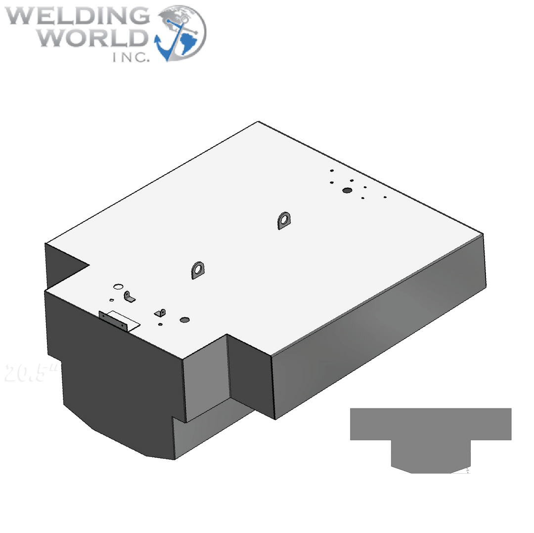 Bertram 28 Flybridge - 190 gal. OEM Replacement Belly Fuel Tank