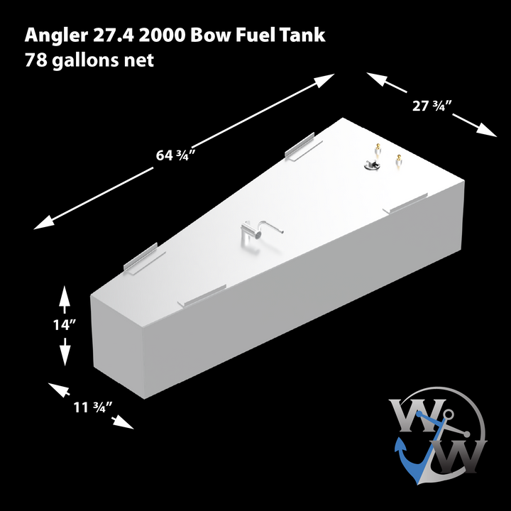 Angler 27.4 - 2000 - 78 & 120 gal. OEM Replacement Bow and Belly Fuel Tank Combo Kit