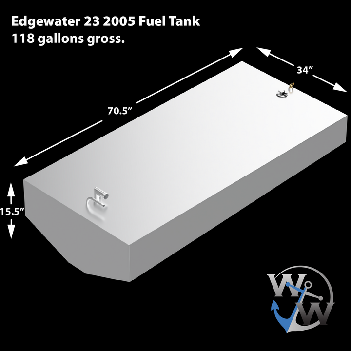 Edgewater 23 2005 - 117 gal. OEM Replacement Belly Fuel Tank