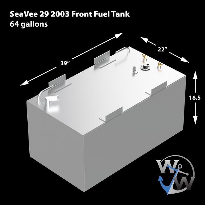 SeaVee 29'  2003 2-Tank Combo 125 & 64 gal. OEM Replacement Fuel Tank Kit