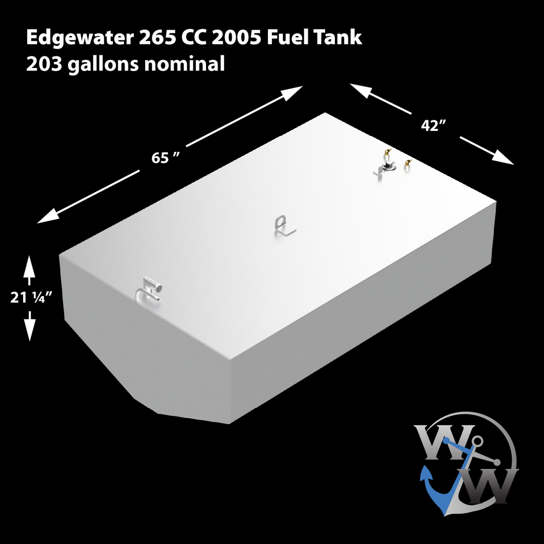 Edgewater 265 CC 2005 - 203 gal. nominal OEM Replacement Fuel Tank