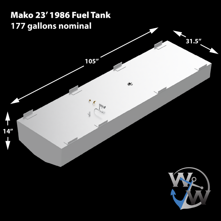 Mako 23' 1986 - 177 gal. OEM replacement belly fuel tank