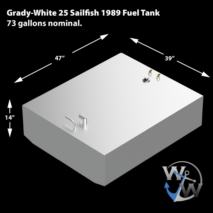 Grady-White 25 Sailfish 1989 OEM Replacement Tandem Fuel Tank Combo Kit (73 + 124 gal.)