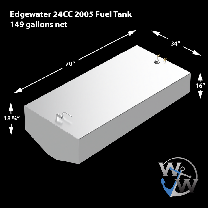 Edgewater 24 CC 2005 - 149 gal. net OEM Replacement Fuel Tank