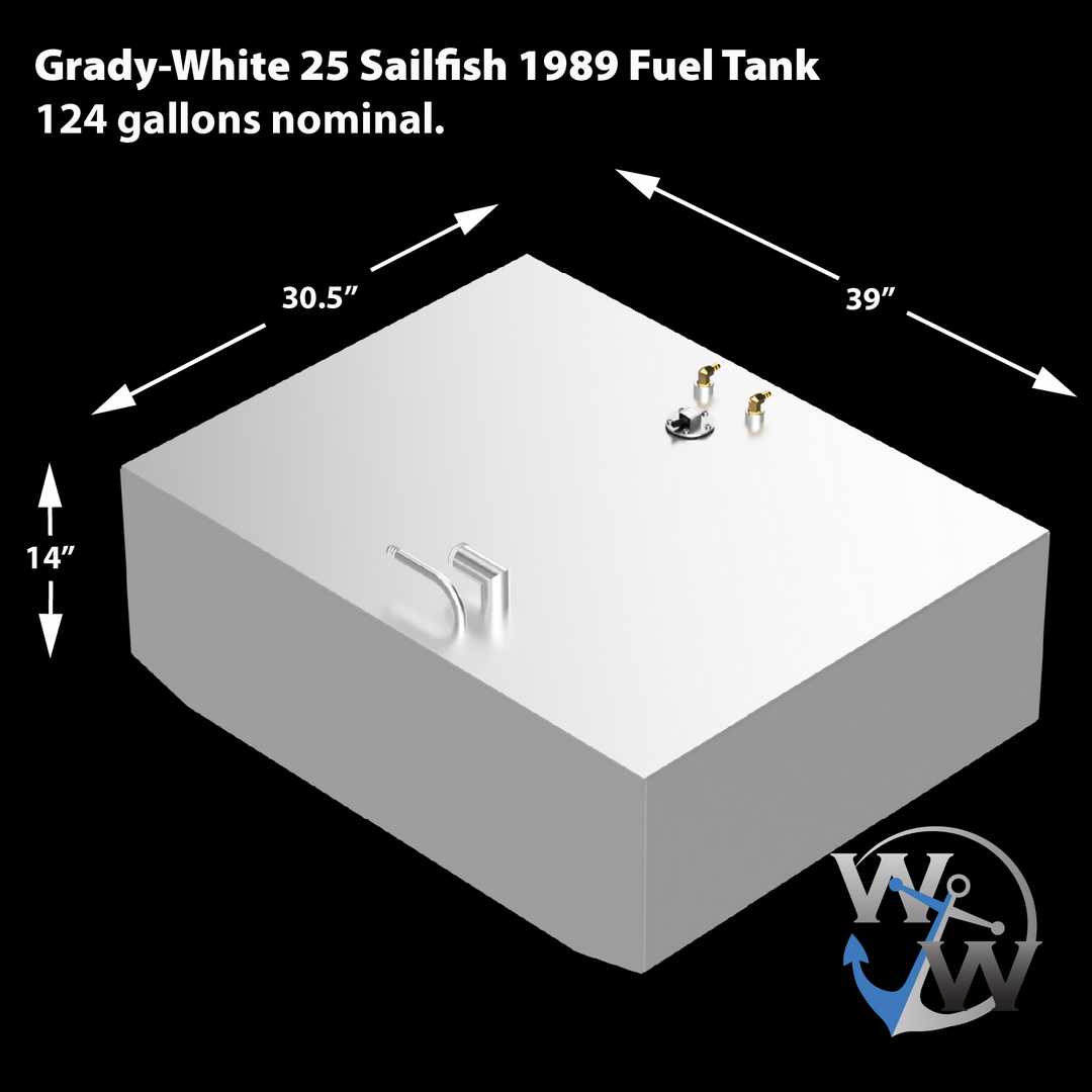 Grady-White 25 Sailfish 1989 OEM Replacement Tandem Fuel Tank Combo Kit (73 + 124 gal.)