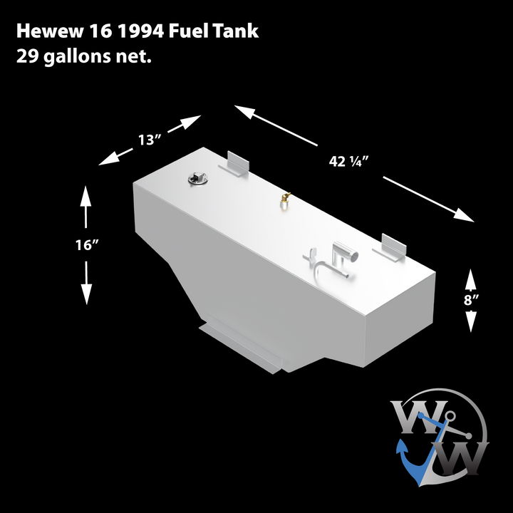 Hewes 16  - 1994 - 28 gal. net OEM Replacement Belly Fuel Tank