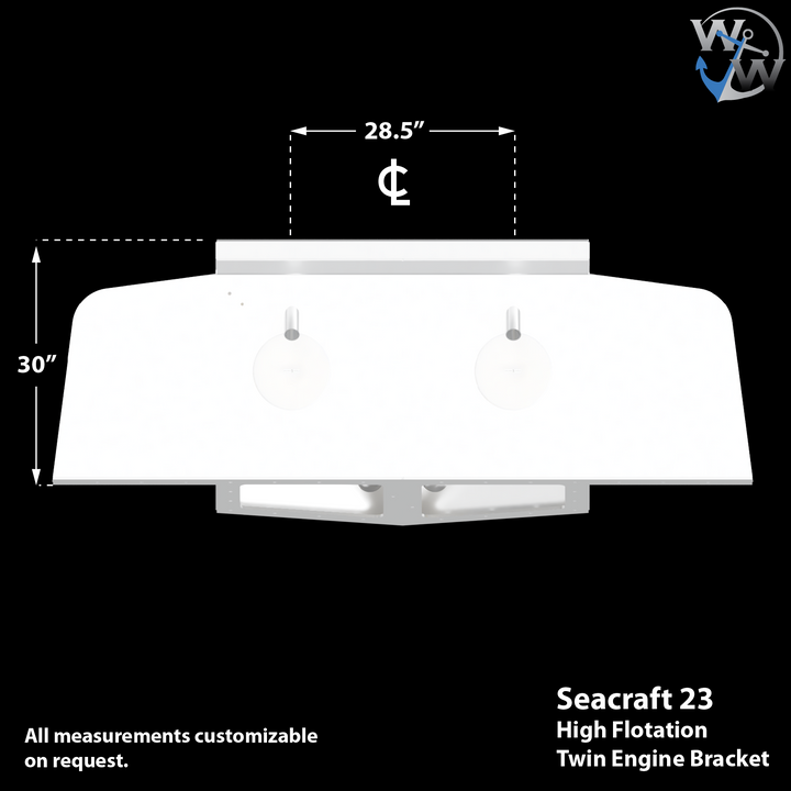 Seacraft 23 Twin Engine High Flotation Bracket