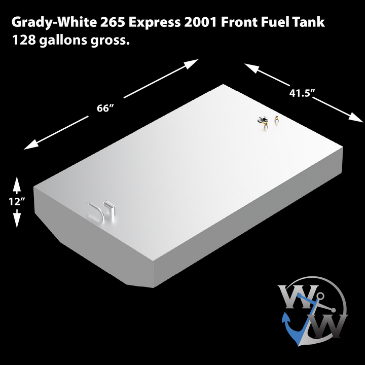 Grady-White 265 Express 2001 OEM Replacement Tandem Fuel Tank Combo Kit (119 + 128 gal.)