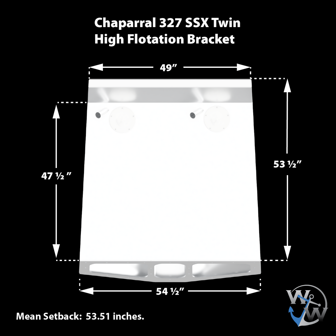 Chaparral 327 SSX Custom High Flotation Twin Outboard Engine Bracket
