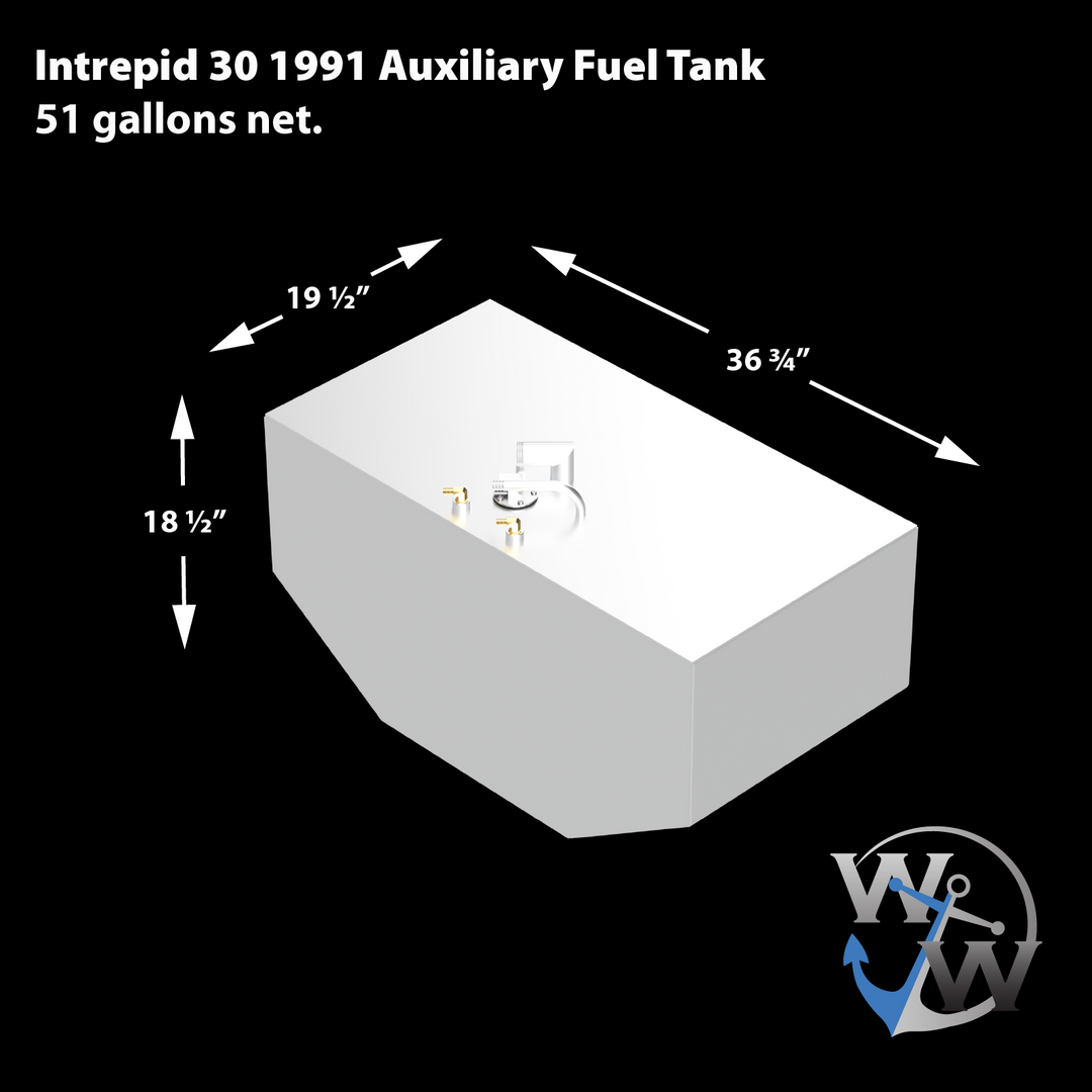 Intrepid 30' 1991 OEM Replacement 2 Fuel Tank Combo Kit  - 2 Tandem Belly Tanks (178 gal. & 51 gal.)