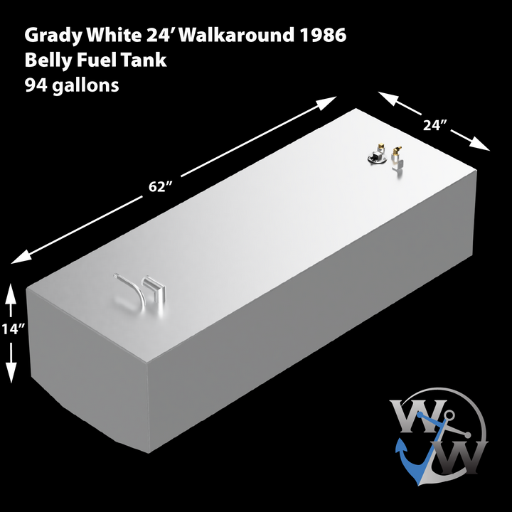 Grady-White 24' Walkaround 1986 - 94 gal. OEM Replacement Belly Fuel Tank