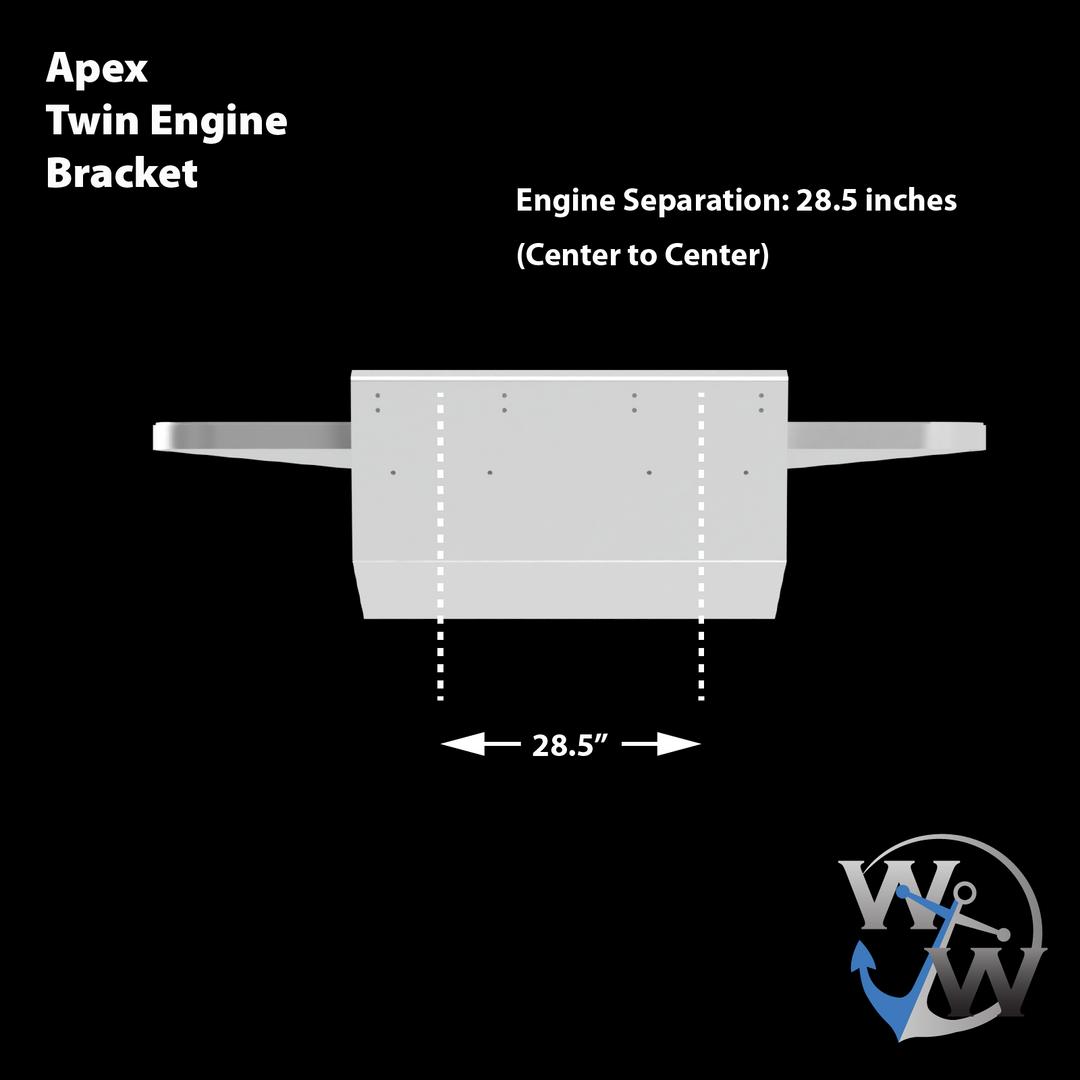 Standard Apex Mk. II Twin Engine Bracket -11° Transom