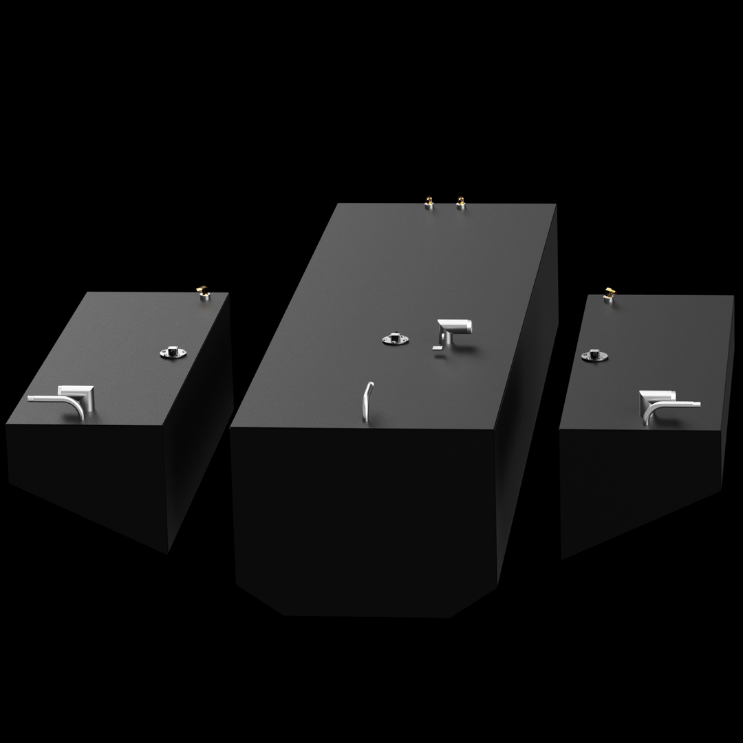 Contender 25 Open OEM Replacement 3 Fuel Tank Combo Kit -1 Belly (180 gal.) & 2 Standard (30 gal.) Saddle Tanks - Welding World, Inc.