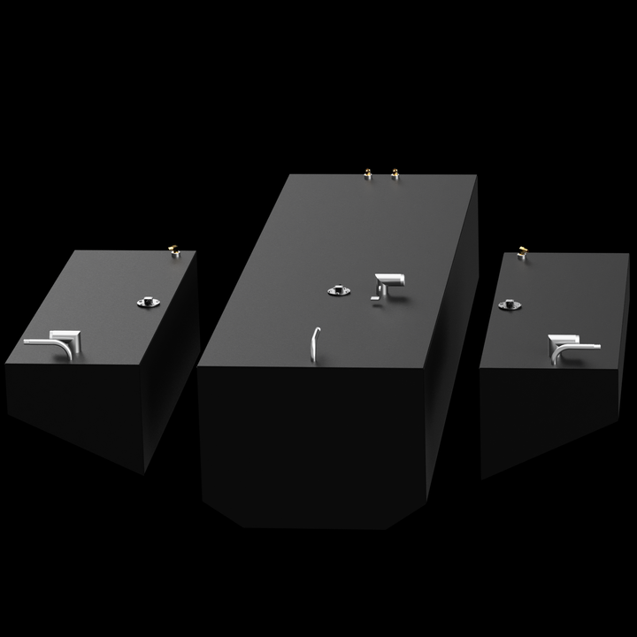 Contender 25 Open OEM Replacement 3 Fuel Tank Combo Kit -1 Belly (180 gal.) & 2 Standard (30 gal.) Saddle Tanks - Welding World, Inc.